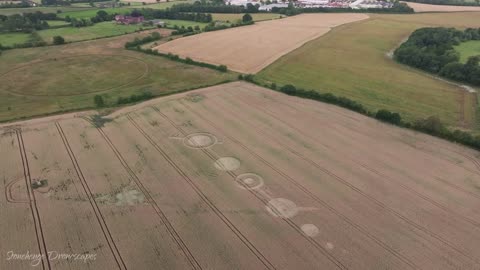 Crop Circle - Cakebole Lane, Near Rushock, Worcestershire, England - 16 July 2023