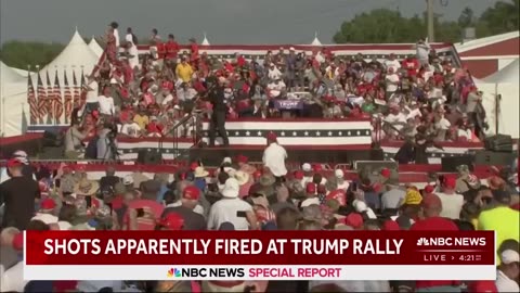 First NBC report: Trump rushed off stage by Secret Service after shots fired at rally