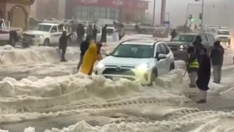 "Global warming" in Saudi Arabia!