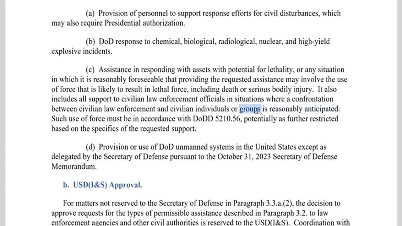 Dept. Of Defense New Directive allows Lethal Force Against AMERICAN Citizens!! #Civilwar2024