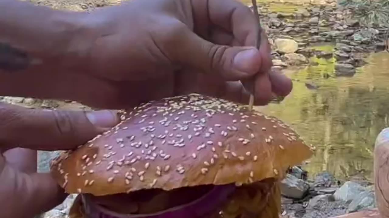 Dev Orman Burger 🍔 Ancient Order! Fast Forest XXL Burger🔥 cocking food videos