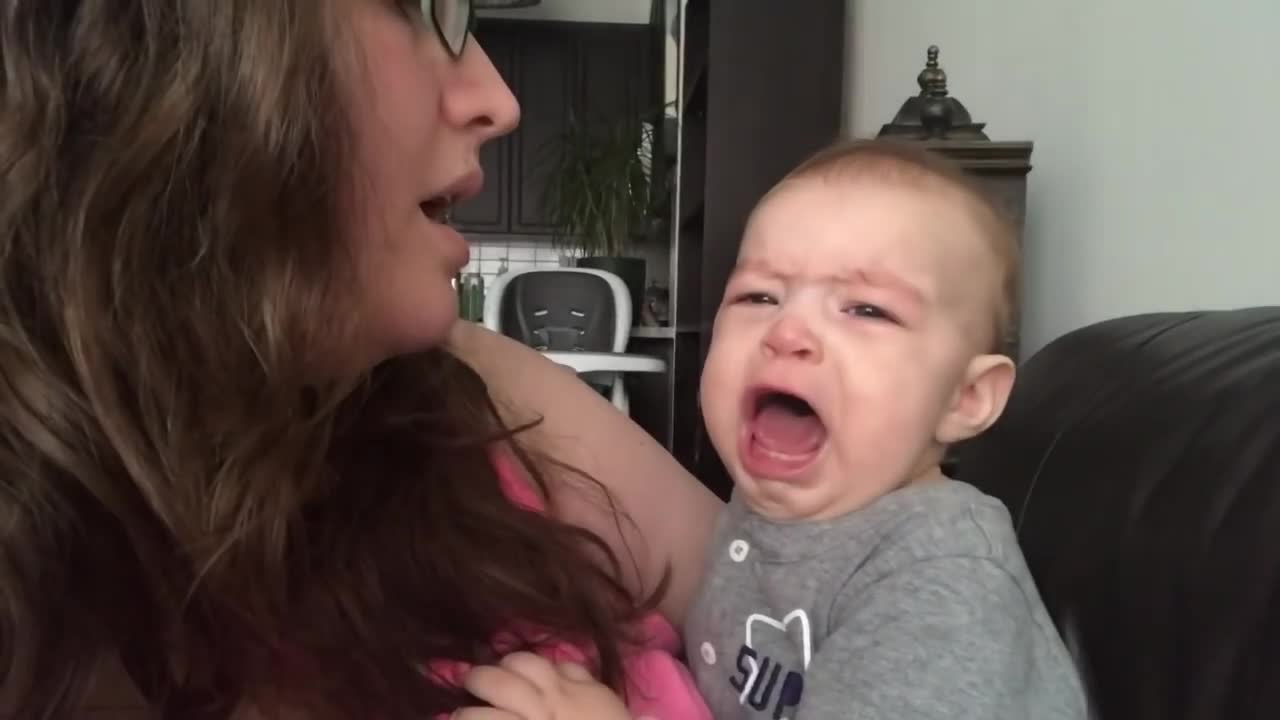 Baby Gets Emotional When Mom Sings Opera!