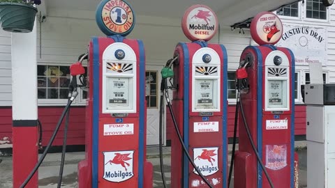 Antique gas pumps Gustavus Alaska. #travel