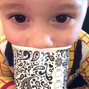 Baby illustrates the effects of caffeine