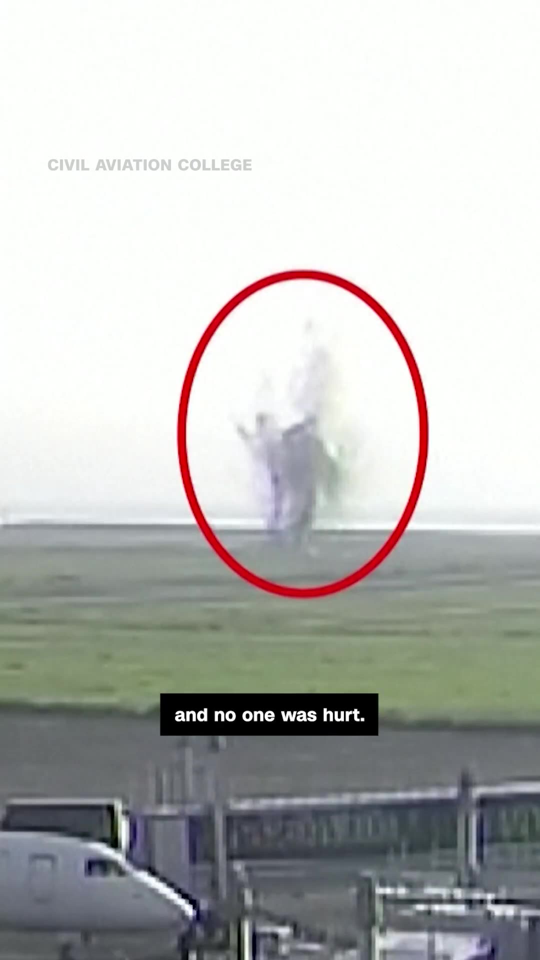 Cameras capture WWII bomb exploding at Japanese airport