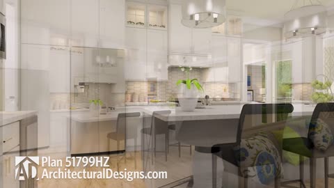 Architectural Designs New American House Plan 51799HZ Virtual Tour!