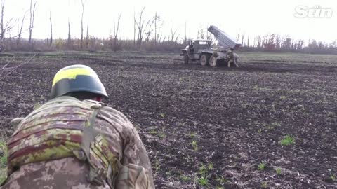 Ukrainian forces fires rockets at Russian positions near Kharkiv and Luhans