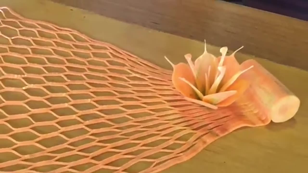 Carrot Carving Timelapse of Flower & Net - Vietnam