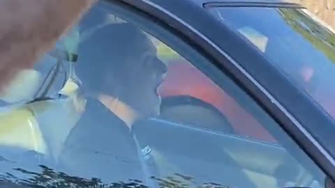 My roommate mooning my other roommate at a stop light