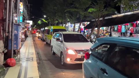 Bali Night Live, Kuta Bali Indonesia Night Walking