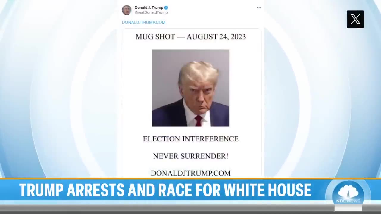 Trump becomes first US president to have mug shot taken
