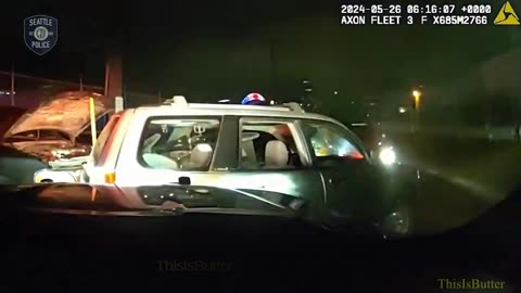 Seattle Police arrested an armed suspect after ramming a police car in a stolen vehicle