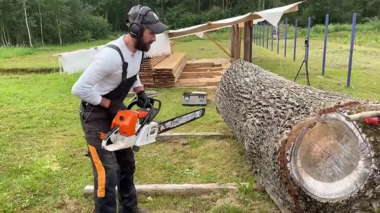 Cut down logs very quickly