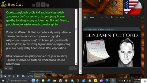 Benjamin Fulford: 24.04.23🔴„Głębokie stany” w USA i Rosji zniszczone przez czarnego łabędzia