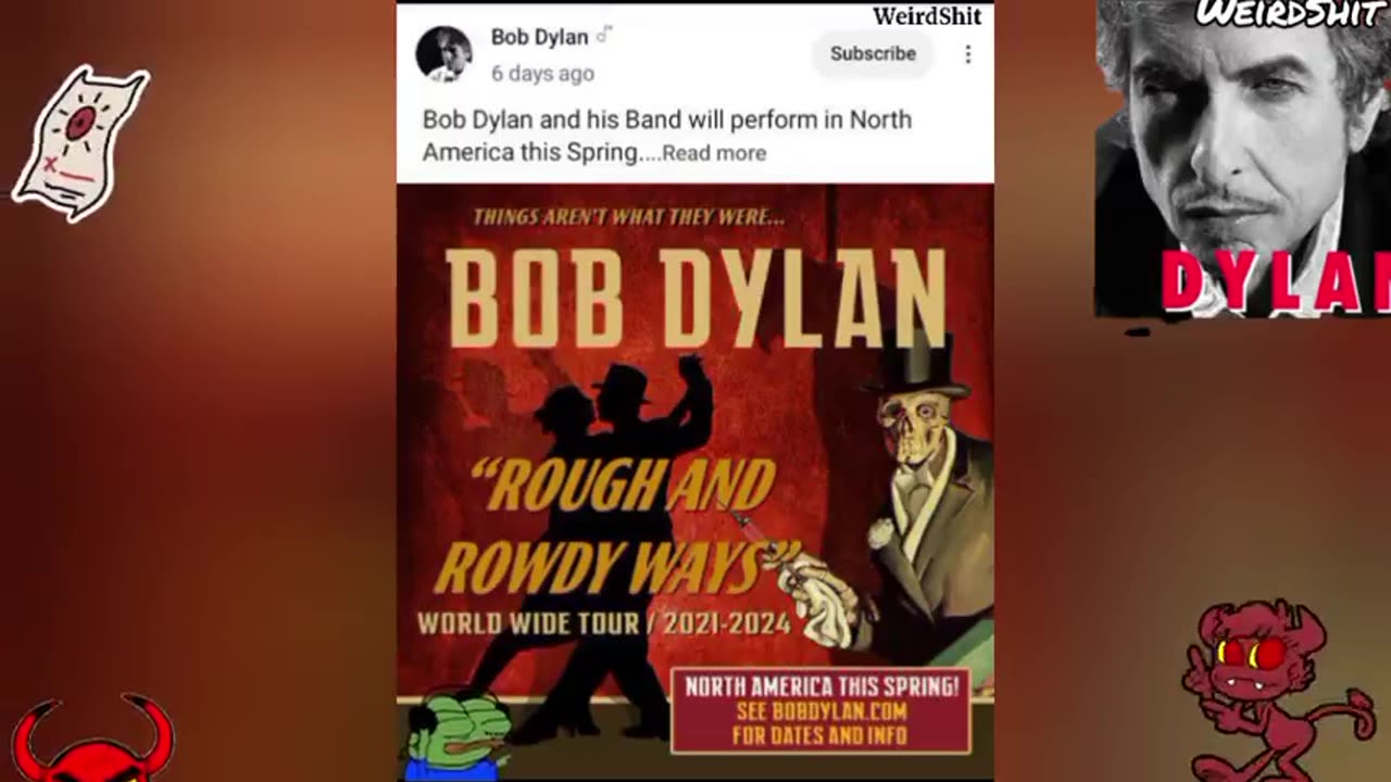 DYLAN ~A SHORT VIDEO ABOUT BOB DYLAN & THE DEVIL ~CONSPIRACY MUSIC GURU