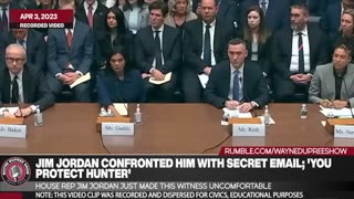 Jordan Confronts Witness With Secret Email; You Protect Hunter