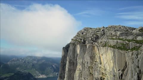 timelapse footage preikestolen or prekestolen also known