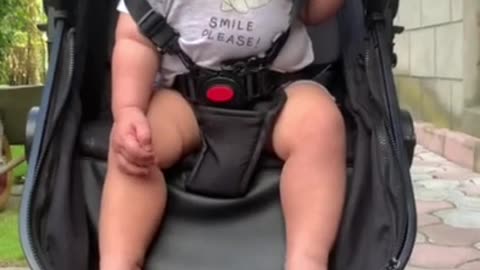Kitty Plays With Baby in Stroller LOL