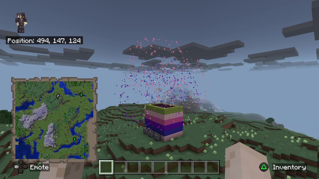 Bisexual Pride Minecraft Fireworks