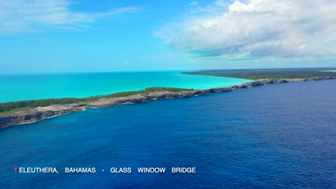 Eleuthera, Bahamas - Glass Window Bridge part 1 | 4k Drone Flyover