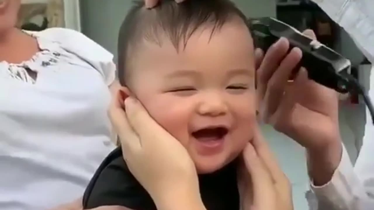 Adorable baby 👼heartwarming 🤣reaction to hair cut || funny moments