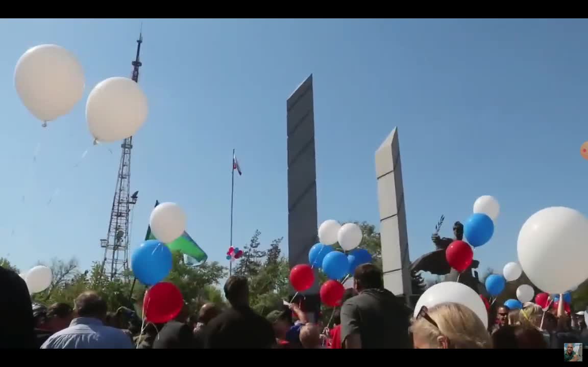 2022 Mariupol Victory day celebration. Under Russia occupation