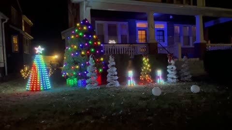 Linus And Lucy in our front yard Christmas 2022