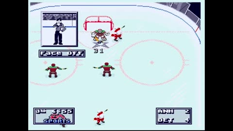 NHL95 (Sega Genesis) Anaheim vs Detroit Part3