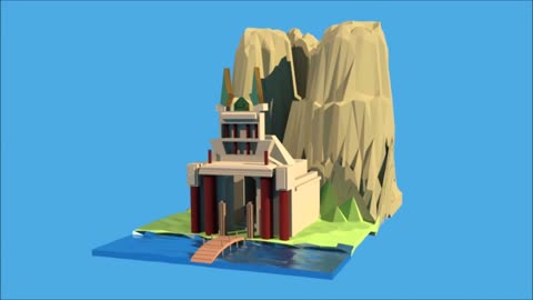 blender-3d-277-speed-modeling-of-low-poly-mountain-temple