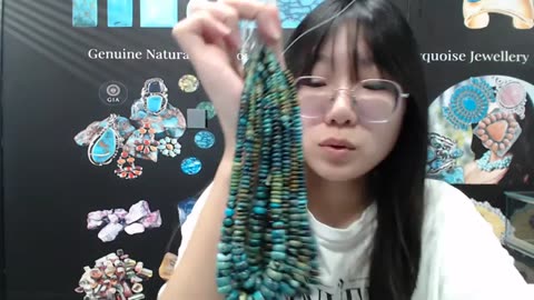 20240925-02 28.9g Natural turquoise and spiny oyster 16inch Simple atmosphere jewelry for Gift