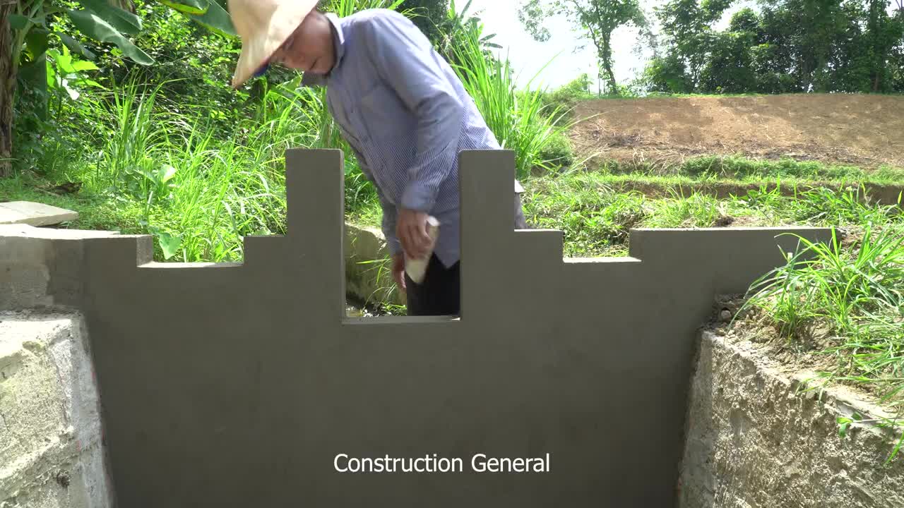 Blocking the flow of water to build small hydroelectricity with a screw turbine