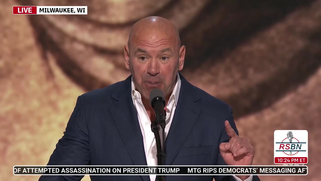 WATCH: Dana White at 2024 RNC in Milwaukee, WI - 7/18/2024