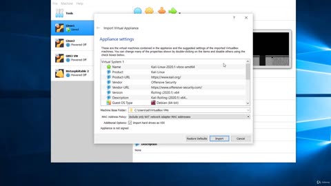 Install kali Linux in VM