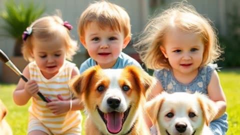 Kids and Pets Create a Homemade Obstacle Course