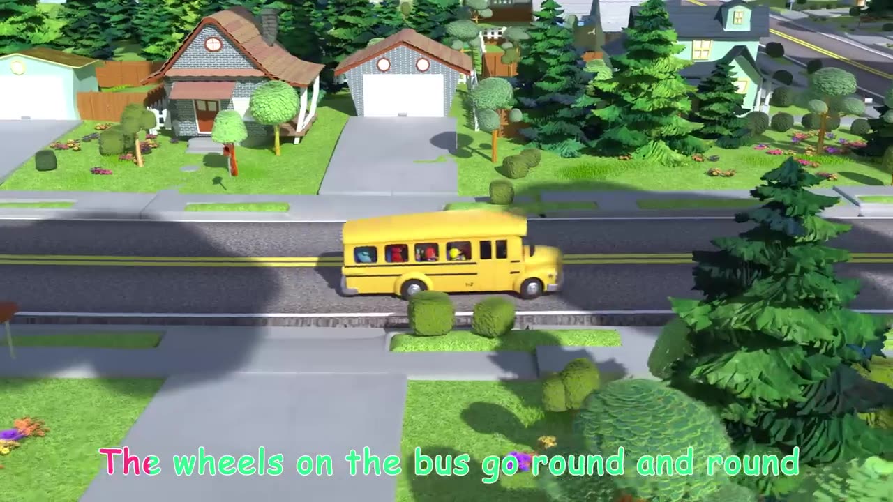 nursery POEM WHEELS ON THE BUS FOR KIDS .MP4.