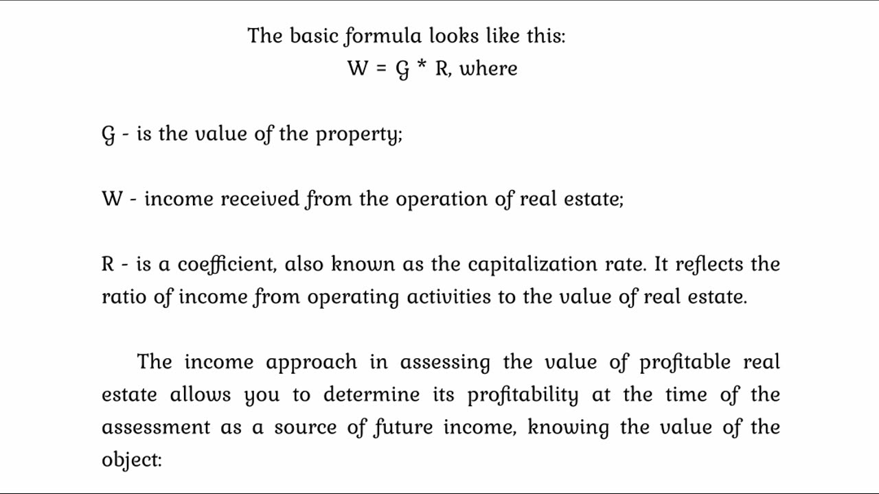 Find income from real estate if we know its value. Just about complex.