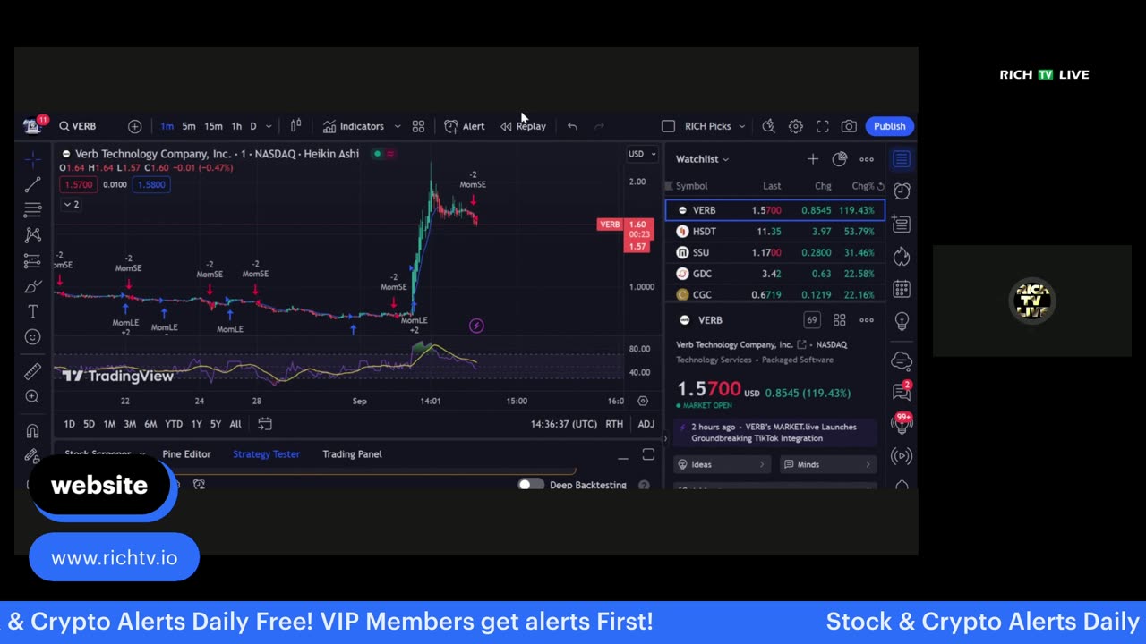 Hot Stocks: $VERB, $HSDT, $SSU, $CGC, $ABNB - RICH TV LIVE PODCAST