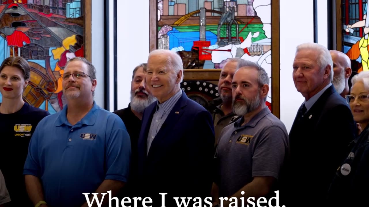 President Biden with U.S. Steel Workers