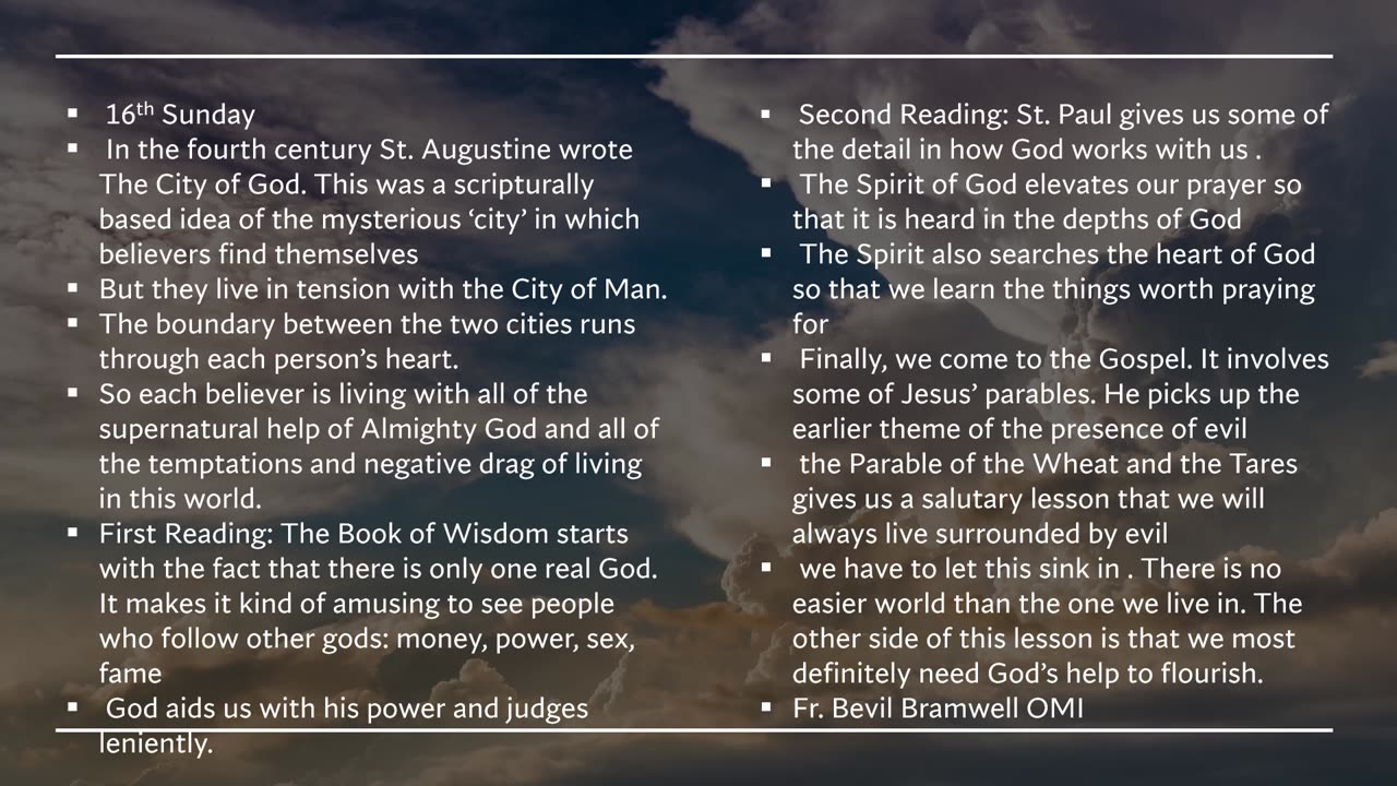 16th Sunday