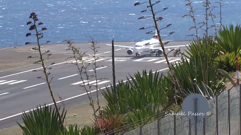 EXTREME wind Landing with Gust 37kts A321A320 Madeira