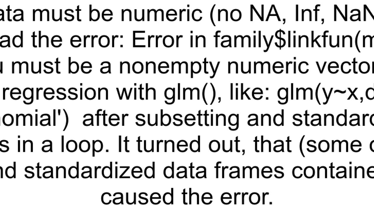 Logistic Regression Error in r