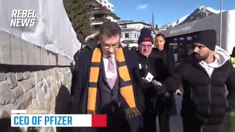 Pfizer CEO Albert Bourla, doesn't answer any of the questions in Davos