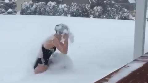 Swimming in the snow