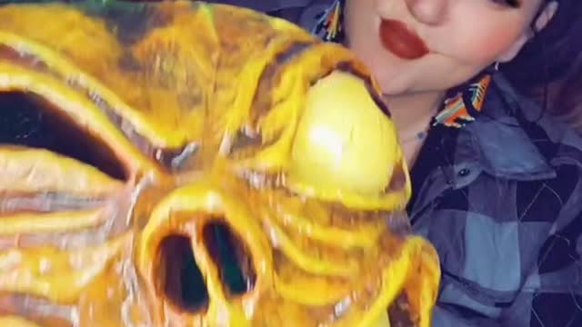 Paper mache pumpkin