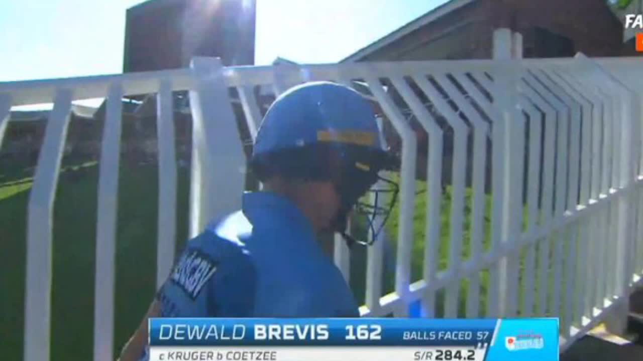 Baby Ab Dewald Brevis Batting 162(57) Ab De Villiers Tweet on Dewald Brevis Batting Today Match