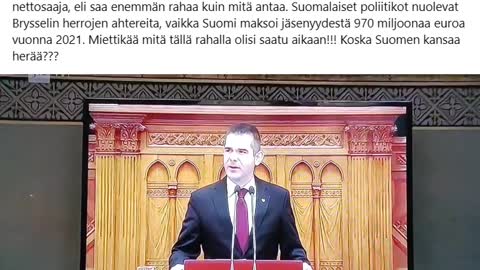 Kansanedustajan tehtävä on ajaa oman KANSAN etua, eikä kumartaa EU-eliittiä