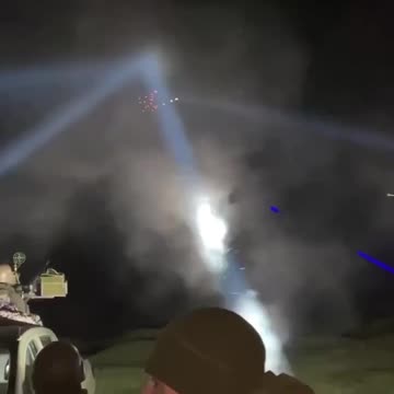 Night-time Shahed drone hunting party in Ukraine: spotlights, guns and lotsa bullets