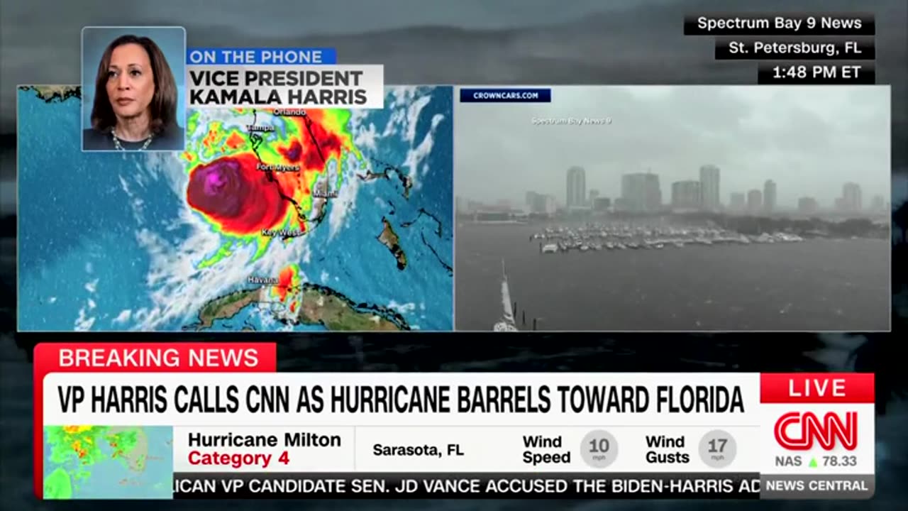 Kamala Harris Complains About Hurricane Becoming Political Days After Attacking DeSantis