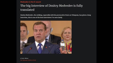 The big Interview of Dmitry Medvedev is fully translated