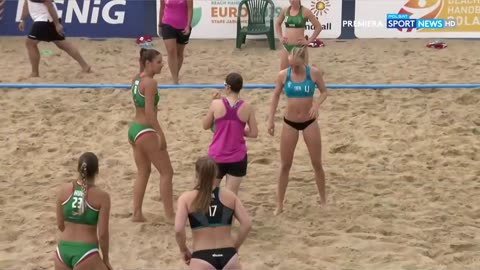 Denmark vs hungary women beach ball 2023